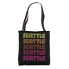Retro Vintage Classic Inline Font Nostalgic Seattle Tote Bag