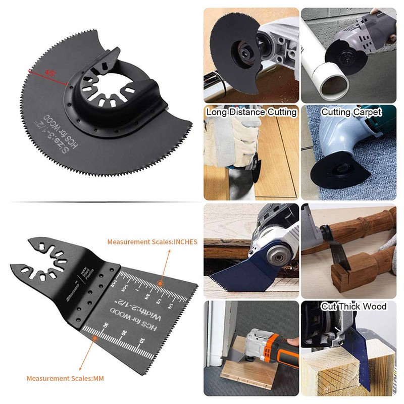 Jerbor Saw Blades Kit 28-Piece Multitool Oscillating Tool Accessory for
