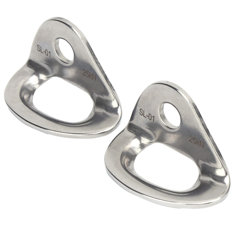 2Pcs Climbing Hangers Stainless Steel Durable Sturdy Smooth Convenient Rock