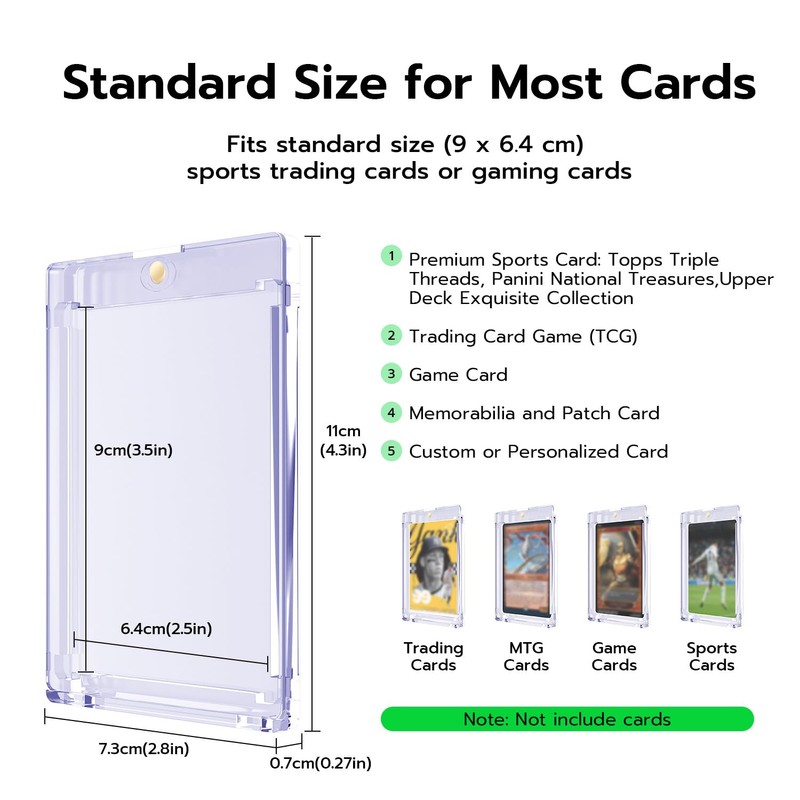 Mcbazel 35PT Magnetic Card Holder,Upgraded Version Game Card Case,10 PCS