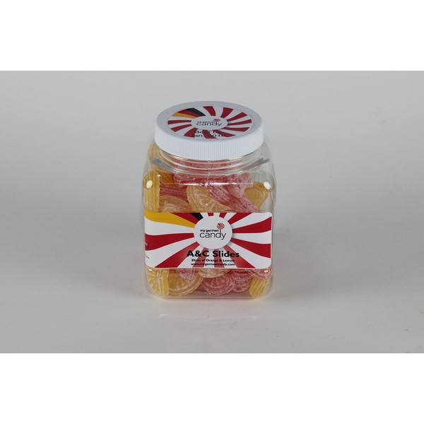MGC German Specialty A&C Slides, Slices of Orange & Lemon 10 Oz Reusable Gift Jar