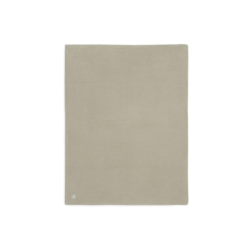 Jollein 517-511-67054 Babydecke Strickdecke mit Teddyfell Basic Knit Olive (75x100