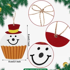 20PCS Christmas Tree Hanging Ornament, Decor for Christmas Tree, Wood Hanging Decorations Gnome Santa Claus, Snowman, Mini Christmas Ornaments for Mini Tree Decorations, Christmas Angel Ornaments