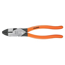Truper Expert T210-9X Pinza para electricista 9" con ponchador de terminales