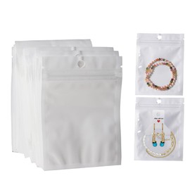 100PCS Small Plastic Jewelry Bags,Resealable Bags for Small Business,Zip Lock bolsitas para joyeria Seed Bags for Jewelry (50PCS-9X12CM)