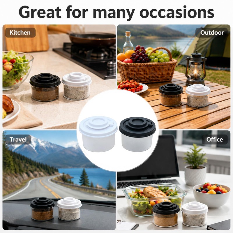 Lunchbox Salt and Pepper Shakers, 2 Pack Mini Travel Spice