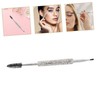 VICASKY Rhinestone Eyebrow Brush Comb: Dual-ended Design with Angled Flat