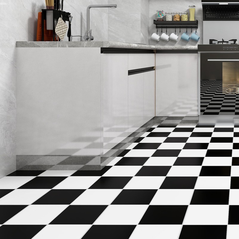 Lareko 60Sq.Ft Marble Peel and Stick Vinyl Floor Tiles,60 Tiles