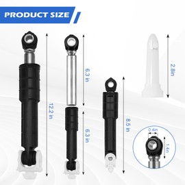 WH01X20826 Washer Shock Absorber Compatible with GE Washer models, Replaces WH01X10343 WH01X10385 WH01X10425 WH01X10260-4 Pack with 4 mounting pins