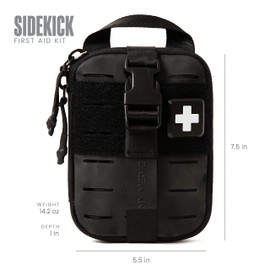 My Medic Sidekick First Aid Pouch - Med Kit Tactical First Aid Kit Sling Bag Survival Gear and Supplies Emergency Supplies Travel First Aid Kit - Black