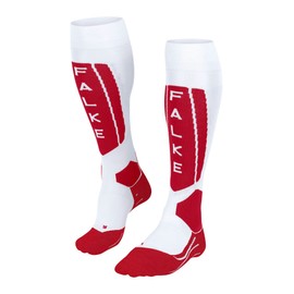 FALKE Men's SK5 Expert Ski Socks, White (White 2088), 6.5-8.5, 1 Pair