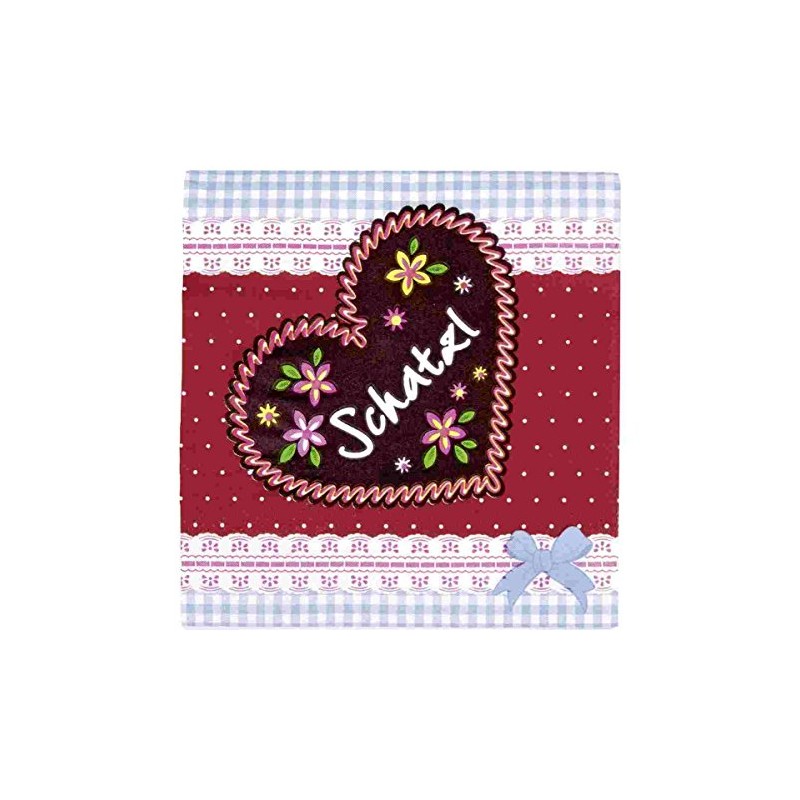 Staedter Schatzl Party and Cocktail Napkins, Red, 20-Piece