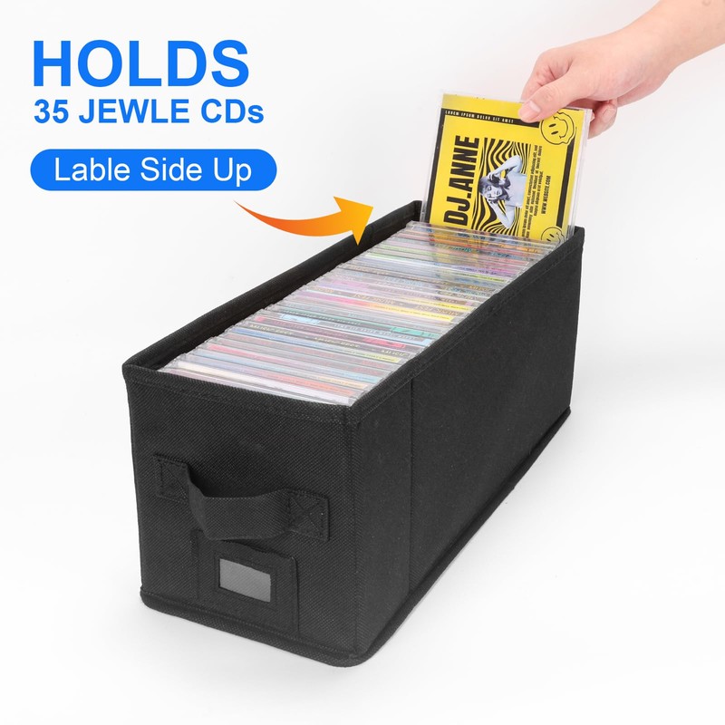BOATISLE CD Case Holder with Handles and Lid – CD