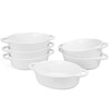 Foraineam 6-Pack Porcelain Ramekins, 10 Ounce Oval Ceramic Creme Brulee