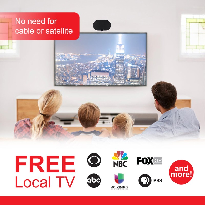 UltraPro Reversible Indoor HD TV Antenna, 4K/8K Ultra HD Read,