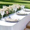 NEWISHER White Oval Tablecloth 70x90 inch, Heavy Duty Polyester Fabric