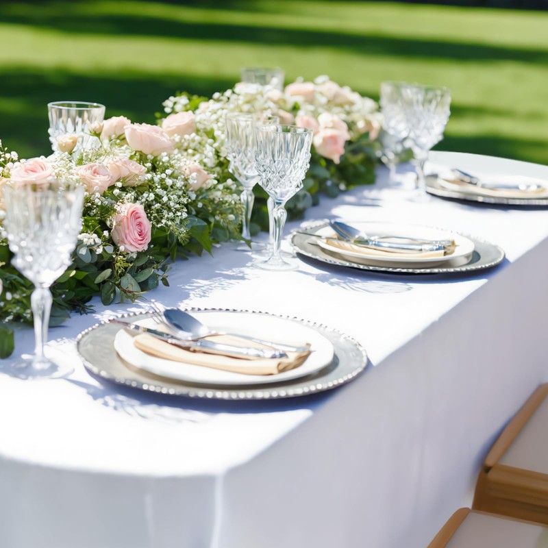 NEWISHER White Oval Tablecloth 70x90 inch, Heavy Duty Polyester Fabric