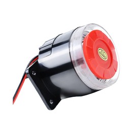 Taikuwu 12V Wired Security Siren with 120dB Alarm & Red LED Strobe Light – Outdoor/Indoor Alarm System for Homes, Garages & Commercial Buildings ﻿