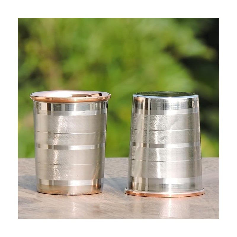 ANCIENTIMPEX Set of 2 Outer Stainless Steel and Inner Pure