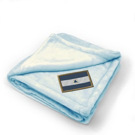 Nursery Bedding Baby Blankets for Boys & Girls Nicaragua Polyester Soft Plush Receiving Swaddle Blue Design Only