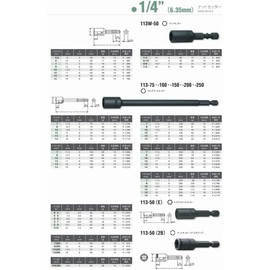 ko-ken 1/4 (6.35 mm) H NUT SETTER (Nuts Grip) Total length 50 mm 7 mm 113.50 – 7 (2B)
