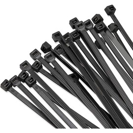 Cable Zip Ties Heavy Duty 6 Inch (100 Pack), Ultra Strong Plastic Wire Ties with 40lb Tensile Strength, Self-Locking UV Resistant Black Nylon Zip Ties for Indoor and Outdoor