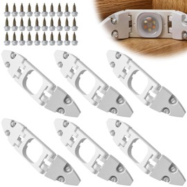 Cinnvoice Gable Bracket Compatible with Govee Pro H706 Permanent Outdoor Lights Hinged Design Works with a Variety of Roof Pitches Cable Management(White,6 Pack)