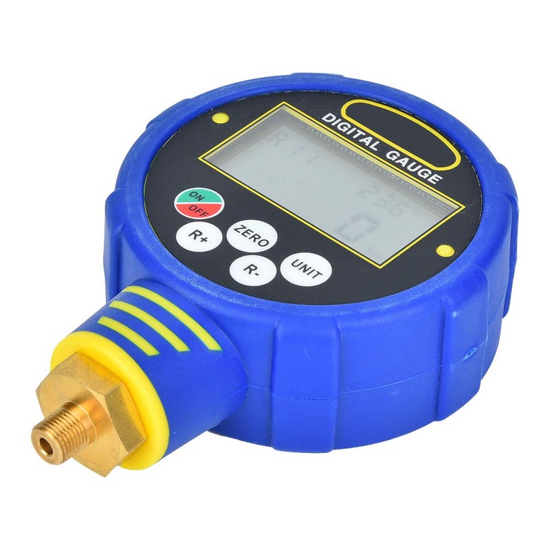 Glomora Digital High-Pressure Refrigeration Gauge, Set with LCD Display, Multi-Function