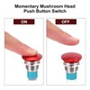 MECCANIXITY 1PCS 10A 250V AC 16mm 5/8" Latching Mushroom Head