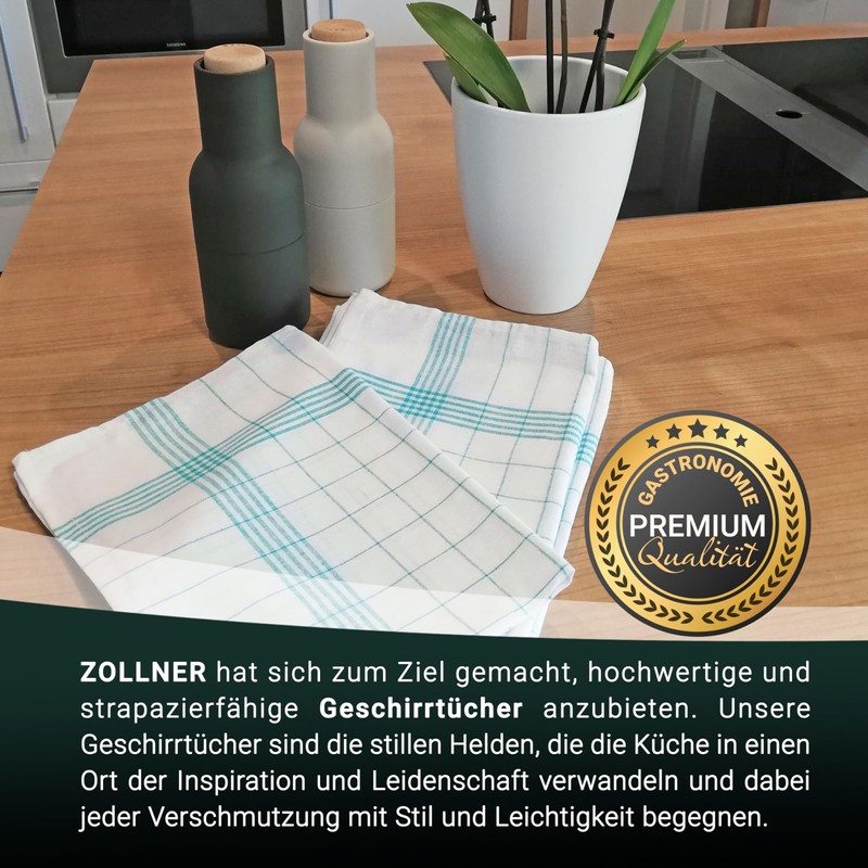 ZOLLNER Set of 5 Tea Towels 100% Cotton 50 x