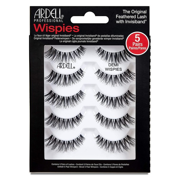 Ardell False Eyelashes Demi Wispies Black, 1 pack (5 pairs per pack)