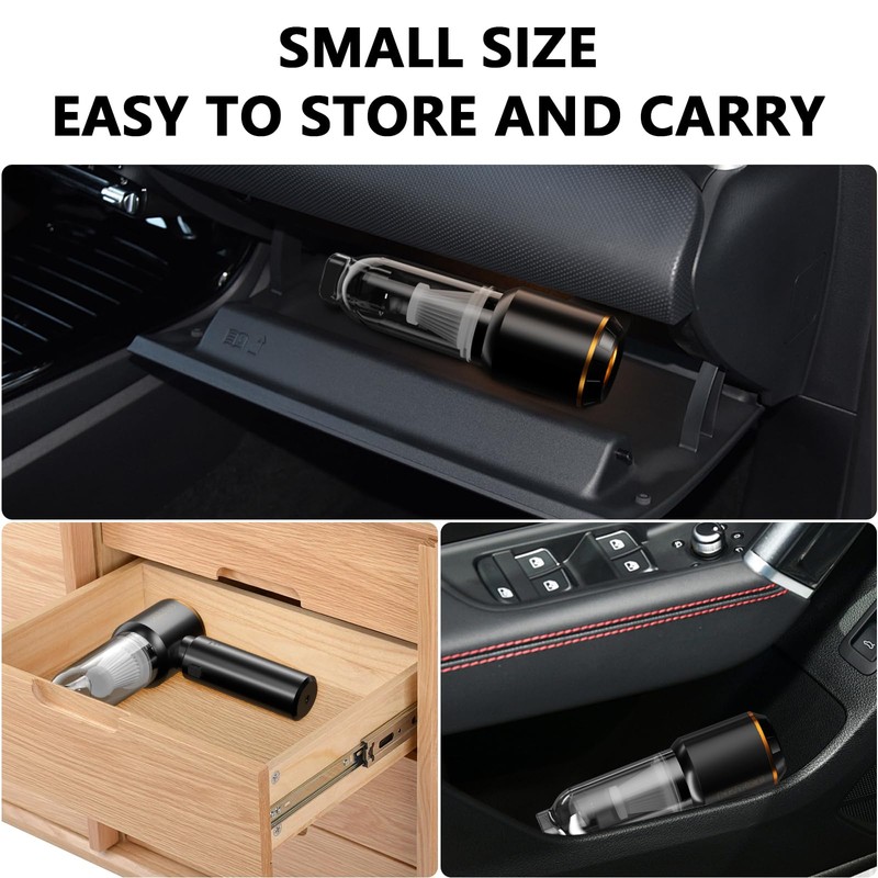 CNMSGM Portable Cordless Handheld Car Vacuum Cleaner, 20000Pa Strong Suction