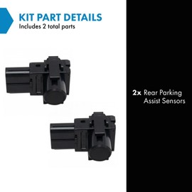 TRQ Rear Outer Parking Assist Sensor Set Compatible with 2007-2013 Toyota Tundra