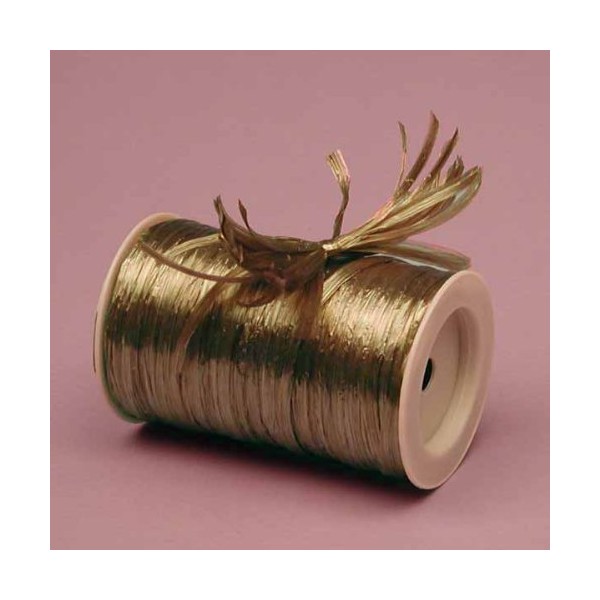 Copper Metallic Raffia Ribbon, 1/4" X 100 Yards