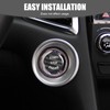 Arwrilt Car Push Start Button Cover, Carbon Fiber Engine Start