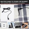 DUKUSEEK Heated Blanket Portable 5V USB for home& Outdoor Activities