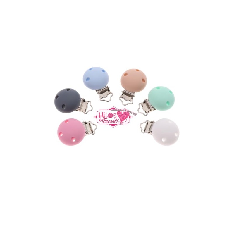Clips para Chupón de Silicona, 6 Piezas, Multicolor, Accesorios DIY