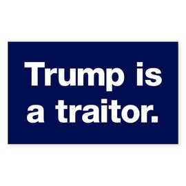 CafePress Trump is A Traitor Rectangle Bumper Sticker Car Decal