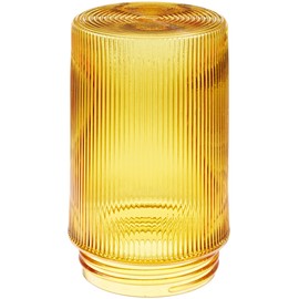 RAB Lighting GL100PGA 100 Series Vaporproof Flat Bottom Threaded Prismatic Glass Permaglobe, 75W Power, Amber
