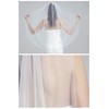 BEAUTELICATE Wedding Bridal Veil with Comb 1 Tier Cut Edge