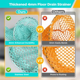 GZBEVITAR Disposable Floor Drain Strainers Mesh, Thickened Stainless Steel Floor Drain, Reusable Mesh Drain Sock Strainer - 30 Pack (2")