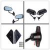 Universal F1 Style Side Mirrors Glossy Black Rear View Mirror