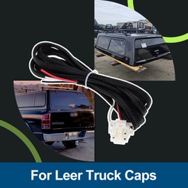 NSLUMO 3 Pin Wiring Harness for Leer Truck Camper Topper with TAG Fuse Box, Tail 3rd Brake Light/Dome Interior Truck Cap 3-Wire Adapter Connector Converter Kit