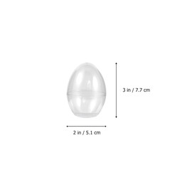 Ipetboom Clear Easter Eggs: 8pcs Clear Plastic Eggs Fillable, Candy Boxes for Easter Wedding Party Christmas Home Decor, Empty Transparent Ornaments Plastic Ball Hollow Ball, 3x2in