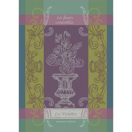 Garnier Thiebaut 46327 Tea Towel Les Violets Violet 56 x 77 cm Cotton