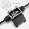 IP68 Waterproof Junction Box, 2 Way Cable Connector, External Junction