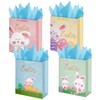 Colodeol 4 Pack 9" Easter Gift Bags with Tissue Paper,