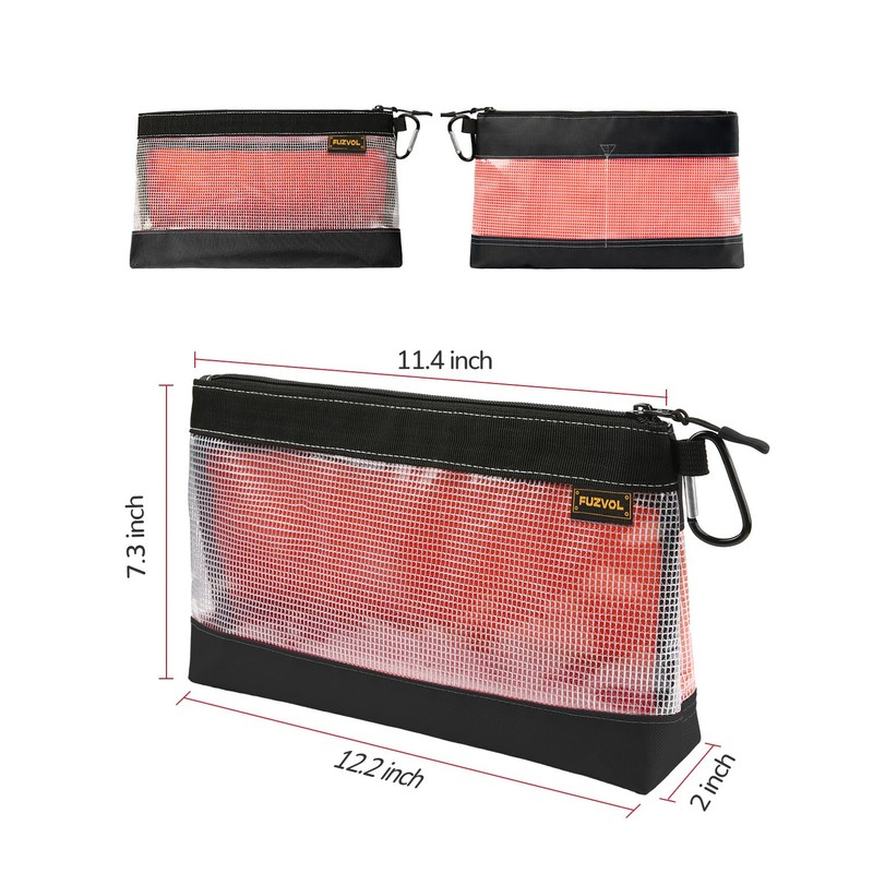 Clear Tool Pouch, Small Tool Bag, 12" Zipper Pouch, Tool