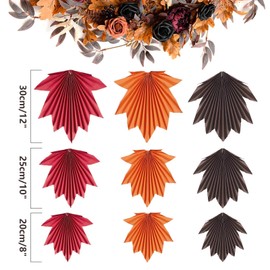 Easy Joy Herbst Orange Ahorn Papierblatt Fächer für Herbst Party Dekoration, Hängende Gefallene Blätter, Herbst-Papier-Fächer für Herbst, Thanksgiving, Geburtstag, Babyparty