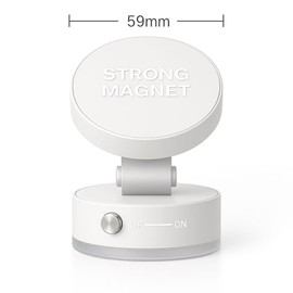 Doemoil Vacuum Magnetic Suction Phone Holder, 2025 New Suction Phone Mount, Foldable and Retractable Double-Sided Magnetic Phone Holder, Folding Swivel Stand, for Car/Mirror/Gym(White)
